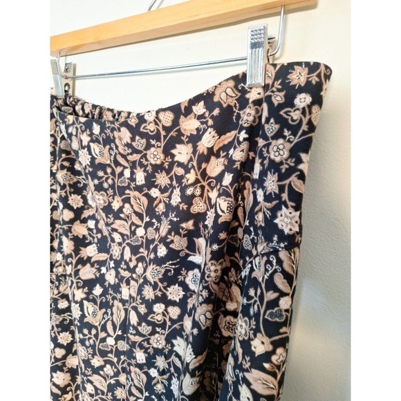 Christopher & Banks Earth Tones Floral Midi Skirt Women Size X - Picture 5 of 8